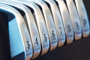 golf irons lined up