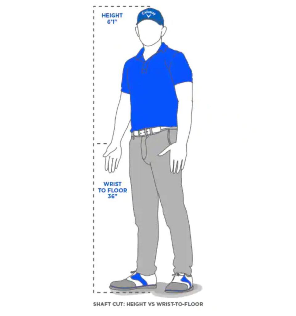 callaway wrist to floor golf club measurement