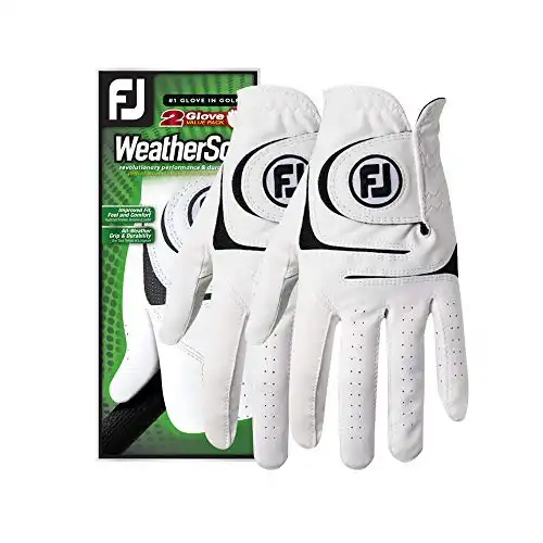 FootJoy Men's WeatherSof Golf Gloves, Pack of 2