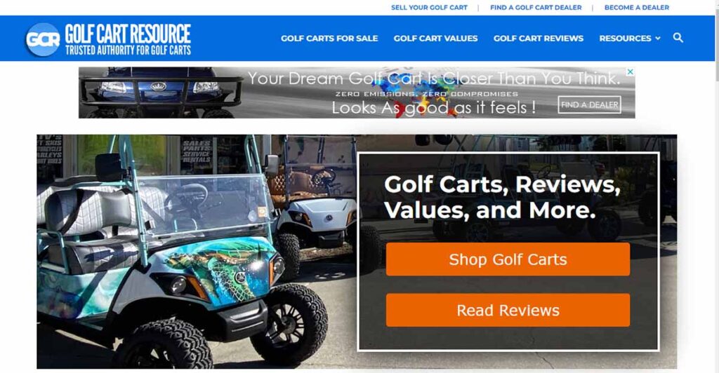 golf cart resource website